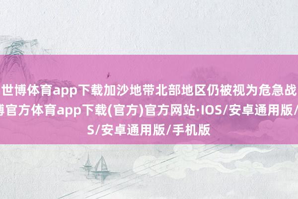 世博体育app下载加沙地带北部地区仍被视为危急战区-世博官方体育app下载(官方)官方网站·IOS/安卓通用版/手机版