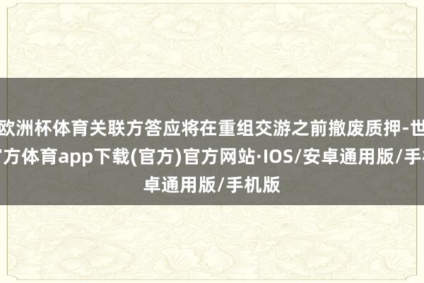 欧洲杯体育关联方答应将在重组交游之前撤废质押-世博官方体育app下载(官方)官方网站·IOS/安卓通用版/手机版