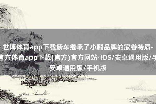 世博体育app下载新车继承了小鹏品牌的家眷特质-世博官方体育app下载(官方)官方网站·IOS/安卓通用版/手机版