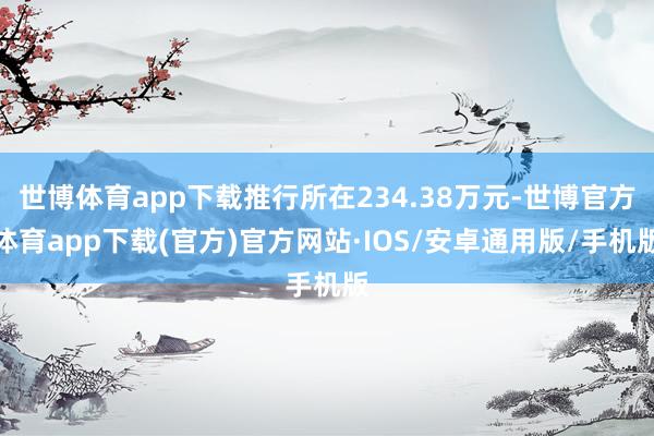 世博体育app下载推行所在234.38万元-世博官方体育app下载(官方)官方网站·IOS/安卓通用版/手机版