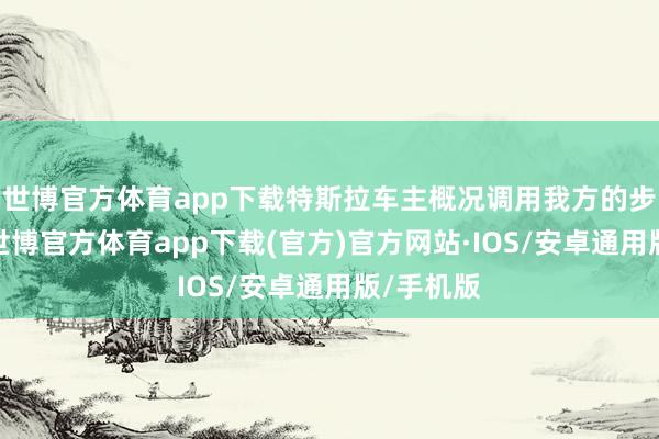 世博官方体育app下载特斯拉车主概况调用我方的步履数据-世博官方体育app下载(官方)官方网站·IOS/安卓通用版/手机版