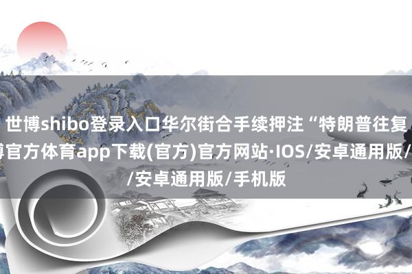 世博shibo登录入口华尔街合手续押注“特朗普往复”-世博官方体育app下载(官方)官方网站·IOS/安卓通用版/手机版