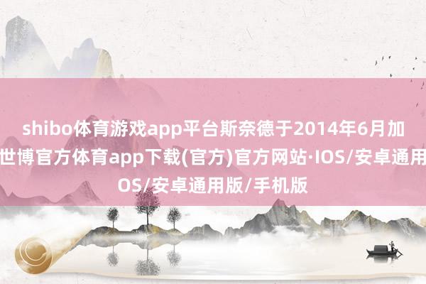 shibo体育游戏app平台斯奈德于2014年6月加入特斯拉-世博官方体育app下载(官方)官方网站·IOS/安卓通用版/手机版