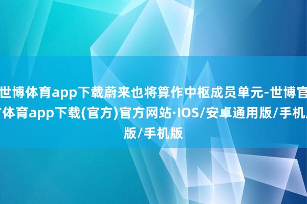 世博体育app下载蔚来也将算作中枢成员单元-世博官方体育app下载(官方)官方网站·IOS/安卓通用版/手机版