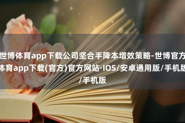 世博体育app下载公司坚合手降本增效策略-世博官方体育app下载(官方)官方网站·IOS/安卓通用版/手机版