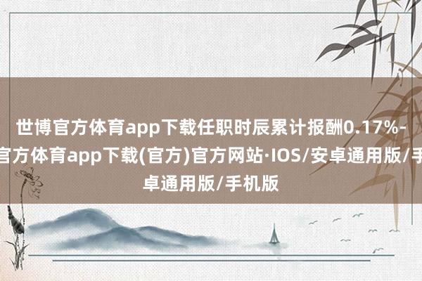 世博官方体育app下载任职时辰累计报酬0.17%-世博官方体育app下载(官方)官方网站·IOS/安卓通用版/手机版