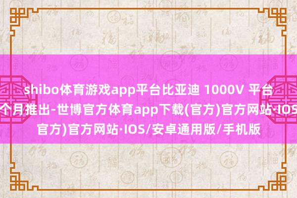 shibo体育游戏app平台比亚迪 1000V 平台的产物有望在改日几个月推出-世博官方体育app下载(官方)官方网站·IOS/安卓通用版/手机版